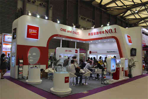 廣州展臺搭建設計詹尼克化妝品南京美博會 廣州展會設計搭建